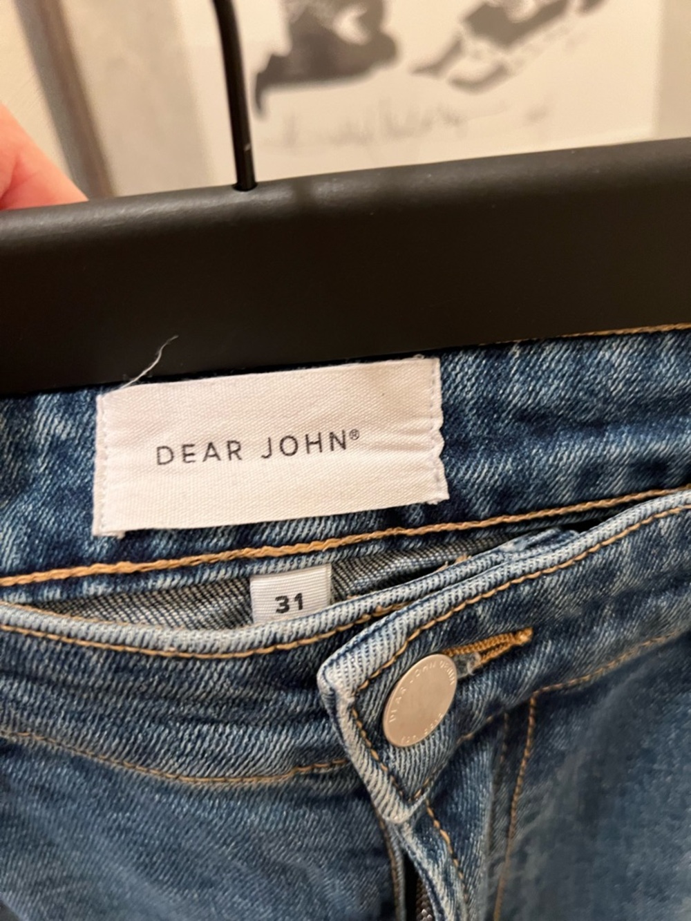 Dear John Two-Tone Blue Patchwork Flare Jeans - Picture 3 of 3